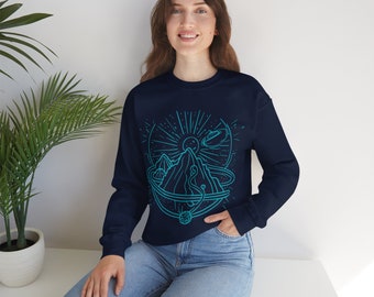 Groovy Mountain Nights Unisex Heavy Blend™ Rundkragetröja