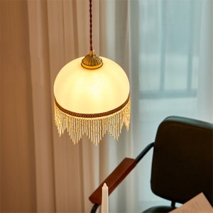 Retro glass sun flower shaped pendant light, decorative small chandelier