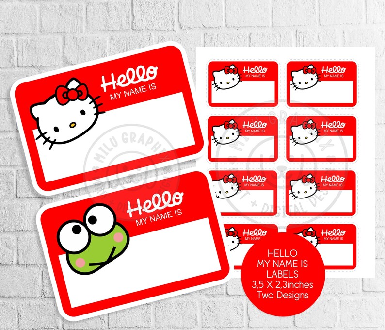Hello My Name is PDF Digital Instant Download - Etsy