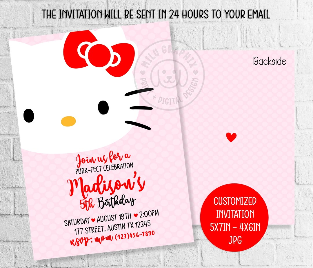 Inviti Di Compleanno Hello Kitty  Inviti hello kitty, Feste hello kitty,  Inviti di compleanno