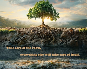Inspirational Quote: Take care of the roots, everything else will take care of itself. Meaning, great work comes from a solid foundation.