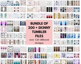 Tumbler Wrap BUNDLE 200+ PNG Sublimation Designs, Personalize 20oz, + Mug Wraps and More,  Variety Seamless Photo Frame Collage Templates