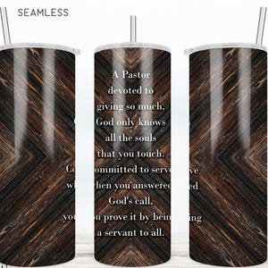 Pastor Appreciation Tumbler Wrap Sublimation Designs Pastor Poem 20 oz Skinny Tumbler wrap Straight Tumbler PNG File Digital Download gift