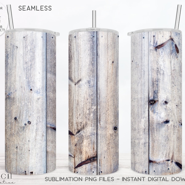 Barn Wood Tumbler 20oz Skinny Tumbler Sublimation Design PNG file Wood Template, Wooden Tumbler Wrap, Old Wood Gray Washed Wood