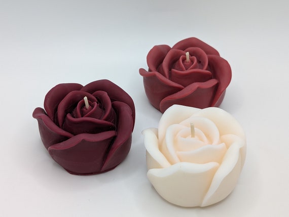 Rose shaped candle, Mother's day gift candle, Gift for mom, handmade natural soy wax candle, non-toxic