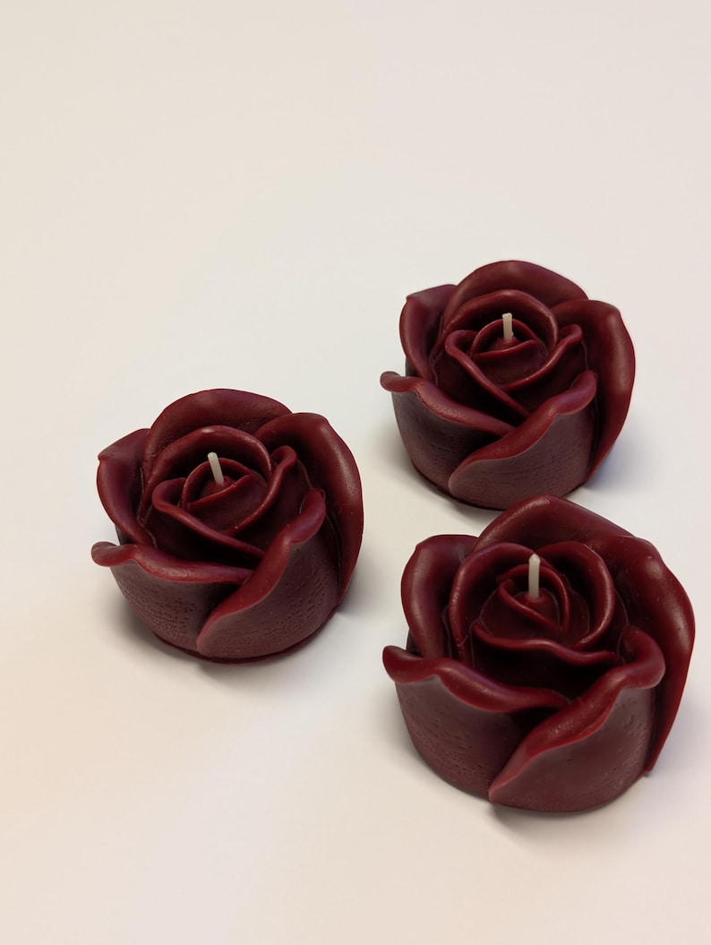 Rose shaped candle, Mother's day gift candle, Gift for mom, handmade natural soy wax candle, non-toxic image 7