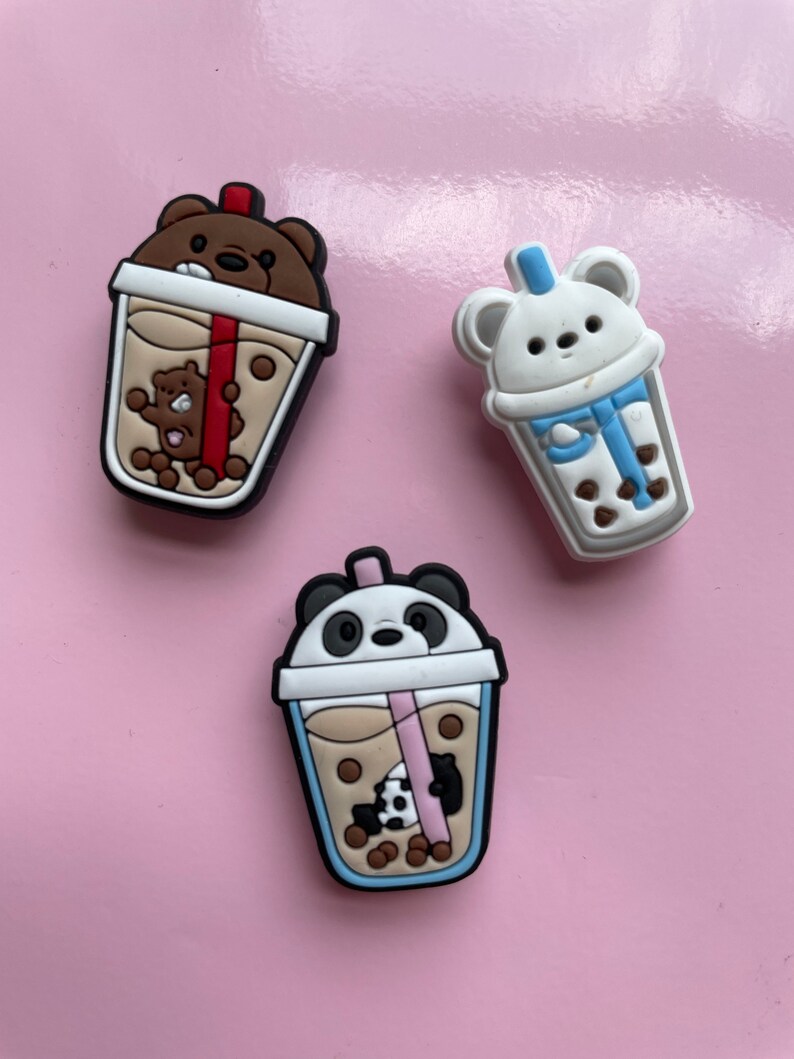 Bubble Tea Croc Charm Boba Tea Jibbitz Catpuccino Jibbitz Etsy