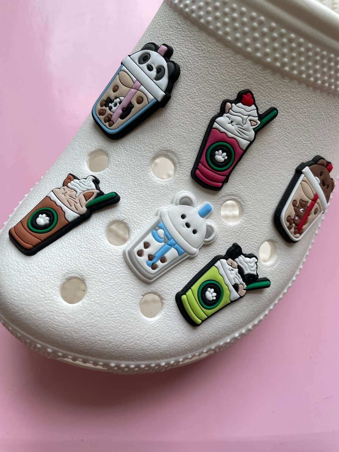 Bubble Tea Croc Charm Boba Tea Jibbitz Catpuccino Jibbitz Etsy Australia