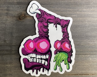 Meaty Note Face - Vinyl Sticker