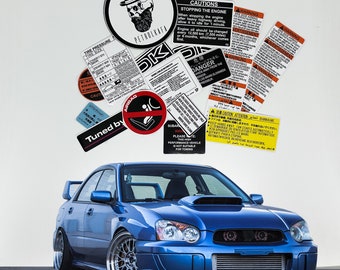 スバル インプレッサ WRX STI ブロブアイ カーレストア警告ステッカー