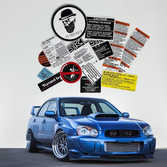 スバル インプレッサ WRX STI ブロブアイ カーレストア警告ステッカー