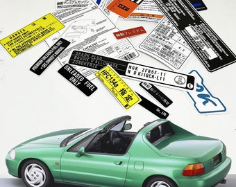 Honda Del Sol Crx Restoration Warning Caution Underbonnet Engine Bay Stickers Label