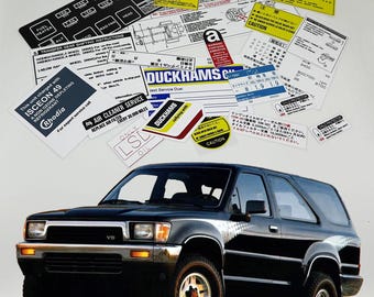 Toyota 4runner Hilux Gen2 Restoration Warning Caution Engine Stickers Labels
