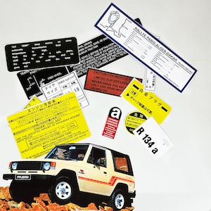 Mitsubishi Pajero Montero Shogun Restoration Warning Caution Underbonnet Engine Bay Stickers Label
