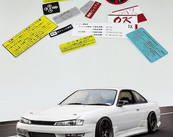 Nissan S13 S14 S Chassis Restoration Warning Caution Underbonnet Engine Bay Stickers Label