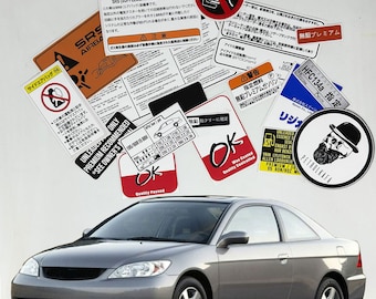Honda Civic Ex Es7 2000-2005 Restoration Warning Caution Underbonnet Engine Bay Stickers Label