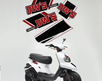 ヤマハ BWS 50 サイドステッカー ビニールデカール ストライプ レッド