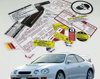 トヨタ セリカ St205 ボンネット下 車両修復警告ラベル ステッカー