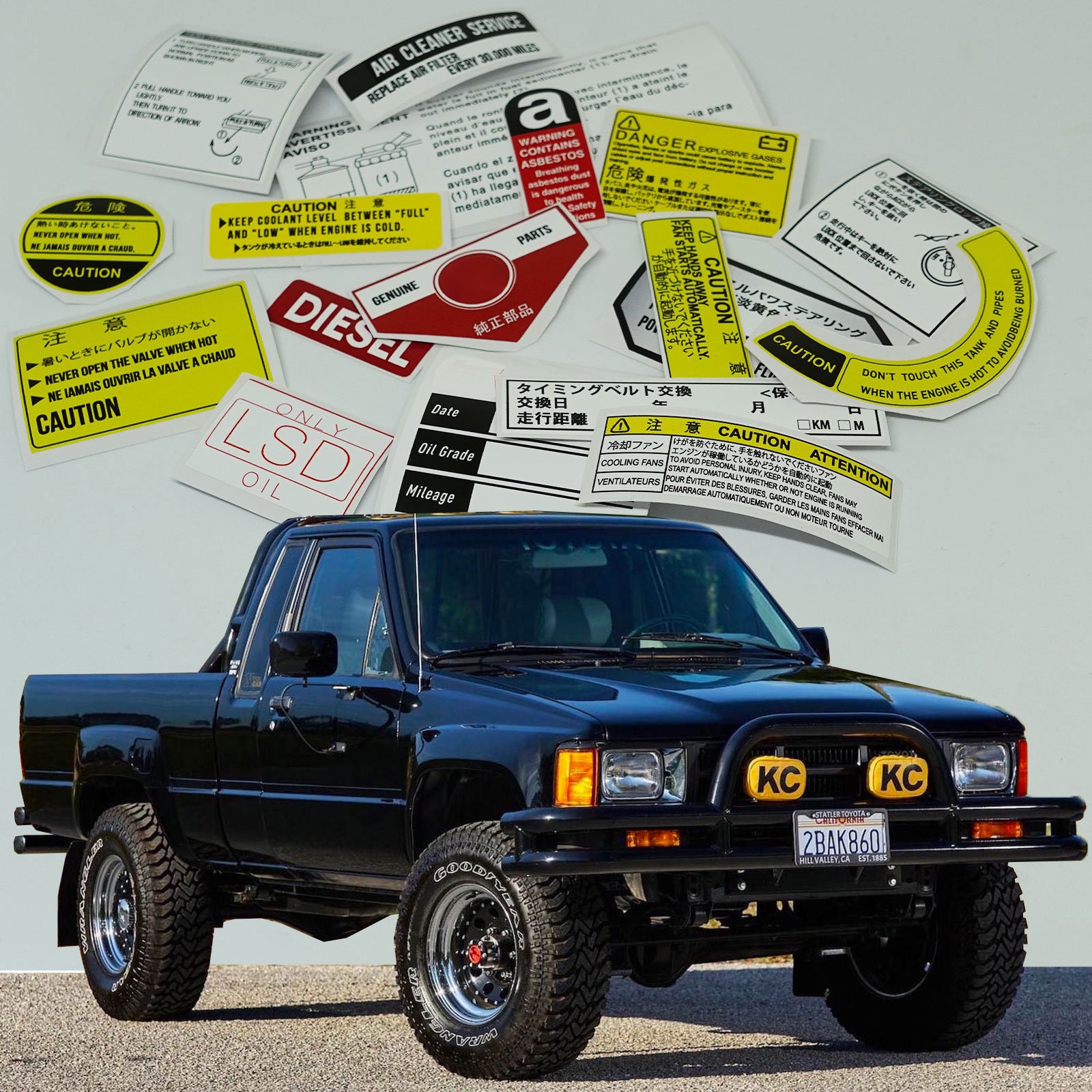 トヨタ ハイラックス LN65 1983-1987 トラック 4x4 修復 警告