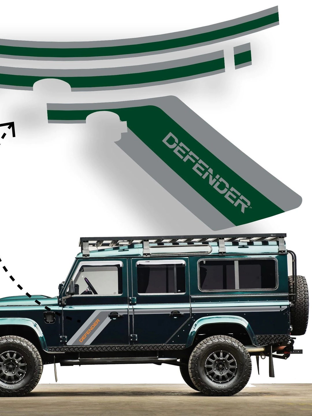 Landrover Defender 90 Land Rover Side Vinyl Sticker Wrap Retro - Etsy