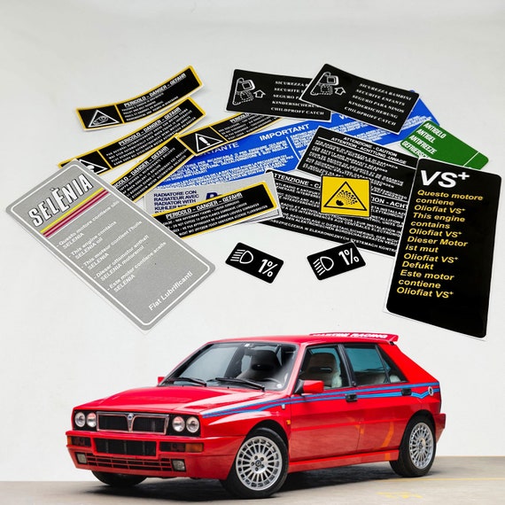 Lancia Delta Hf Integrale Restoration Warning Caution Underbonnet