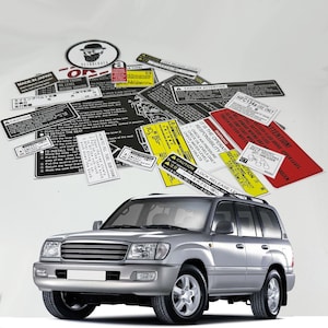Toyota Land Cruiser Vx100 Underbonnet Car Restoration Warning Stickers Labels