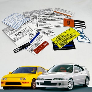 Honda Acura DC2 Integra Type R Restoration Warning Caution Underbonnet Engine Bay Stickers Label