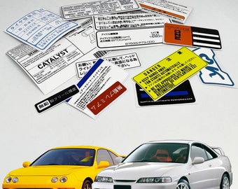 Honda Acura DC2 Integra Type R Restoration Warning Caution Underbonnet Engine Bay Stickers Label