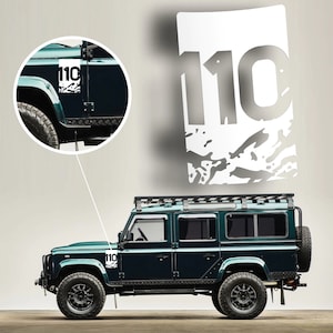 Land Rover Defender Fender Sticker Decal Label Emblem 90 110 X2 Set Graphic Vinyl Set 4X4 Offroad England