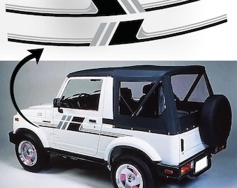 Suzuki Samurai SJ SJ 410 430 Hardtop Softtop Side Sticker Vinyl Car Decal Stripe Offroad 4X4 Accesorize OEM