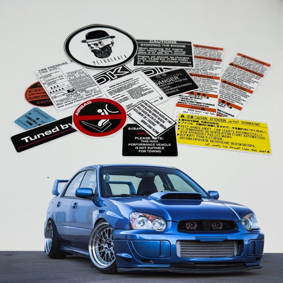 スバル インプレッサ WRX STI ブロブアイ カーレストア警告ステッカー