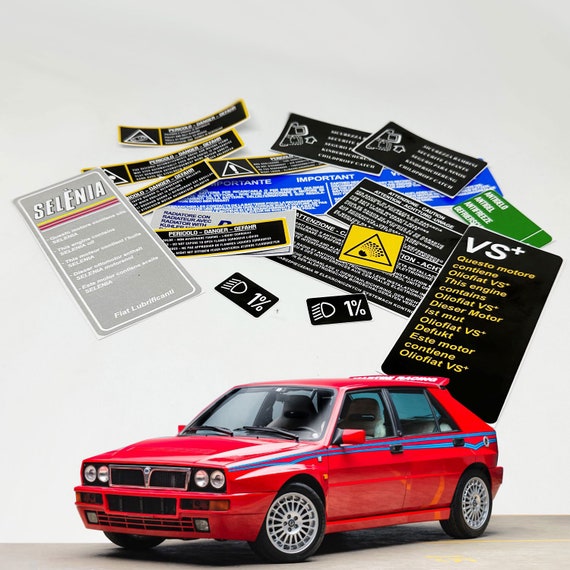 Lancia Delta Hf Integrale Restoration Warning Caution Underbonnet