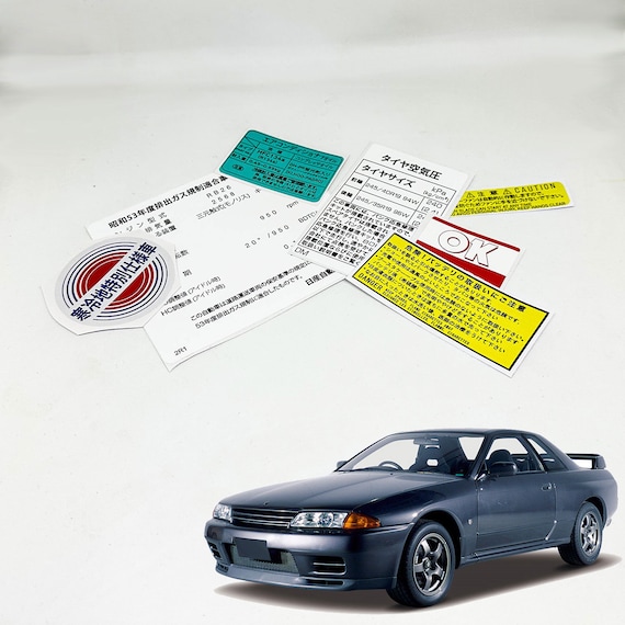 Nissan Skyline R32 Gt-r Restoration Warning Caution Underbonnet