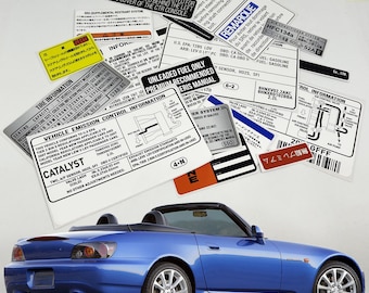 Honda S2000 S2KRestoration Warning Caution Underbonnet Engine Bay Stickers Label