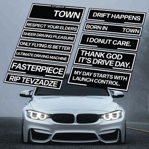 Set di adesivi Bmw Born In Town M3 M5 M6 E30 E36 E90, accessori per auto tedesche