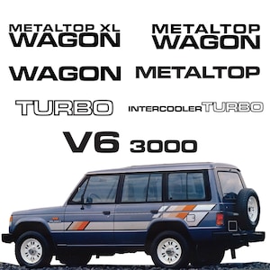 Mitsubishi Pajero Mk1 Side Metaltop XL Turbo Intercooler Wagon Badge Emblem