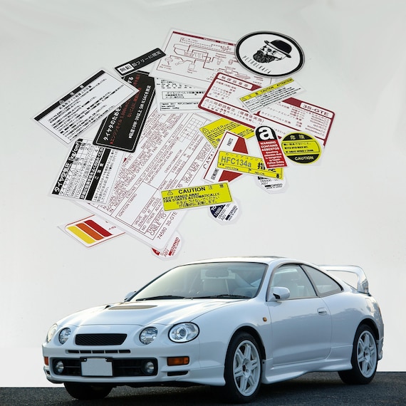 Toyota Celica St205 Underbonnet Car Restoration Warning Labels