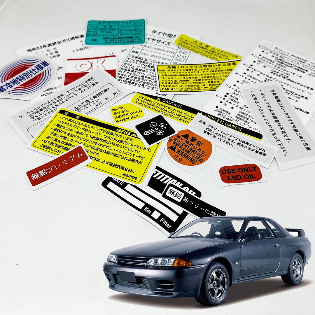 Nissan Skyline R32 Gt-r Restoration Warning Caution Underbonnet