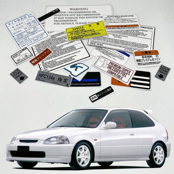 ホンダ シビック EK9 EM1 1995 2001 修復警告注意ボンネット下エンジン