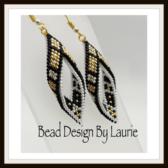 Beaded Glamor Twisted Leaf Earring Digital Pattern