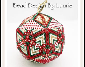 Beaded Old Fashion Christmas Peyote Ball Digital Pattern