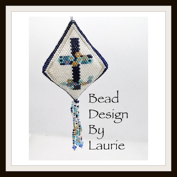Beaded Cross Peyote Stitched Pod Digital Pattern