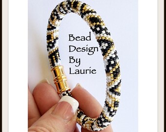 Beaded Glamor Bracelet Peyote Stitched Tubular Digital Pattern