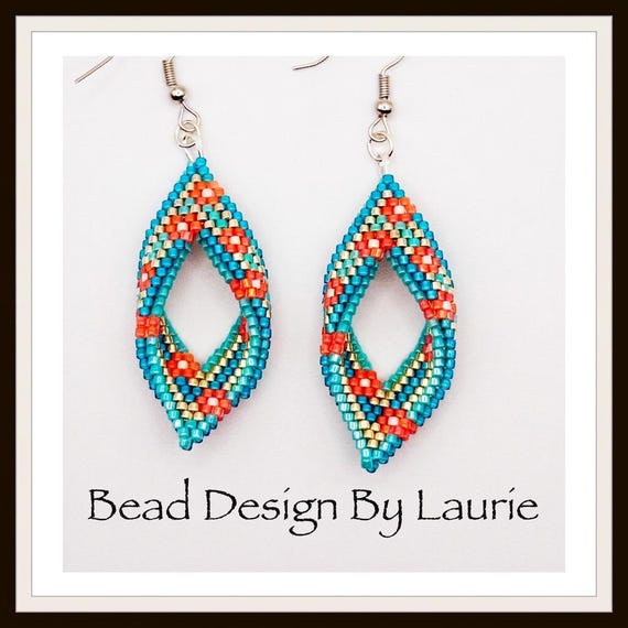 Desert Sun Twisted Leaf Earring Digital Pattern