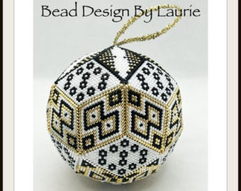 3D Peyote Beaded Ball Digital Pattern, My Glamor Ball