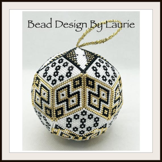 3D Peyote Beaded Ball Digital Pattern, My Glamor Ball
