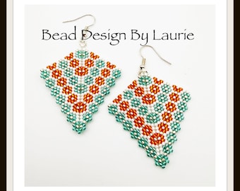 Beaded Flower Power Kite Earring Digital Pattern