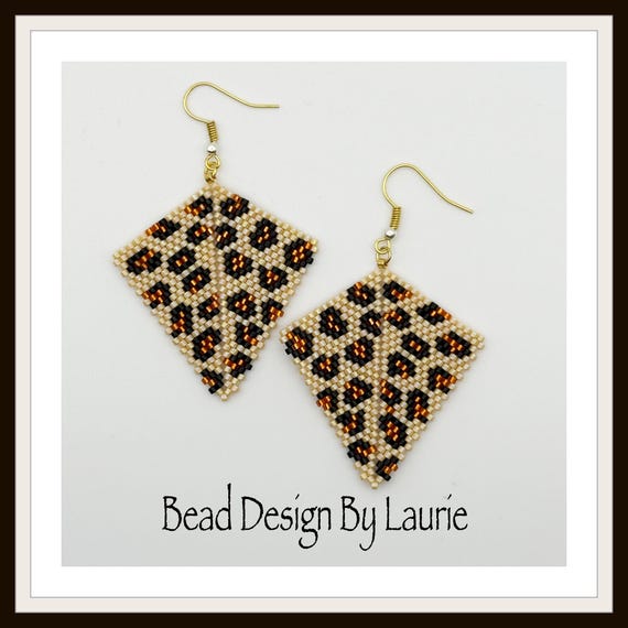 Beaded Cheeta Kite Earring Digital Pattern