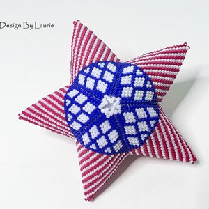 This is a digital pattern to make a beaded 3D peyote star ornament. The colors of the Delica seed beads I used, are listed on the pattern.  I have included a tutorial on how to make a 3D star.