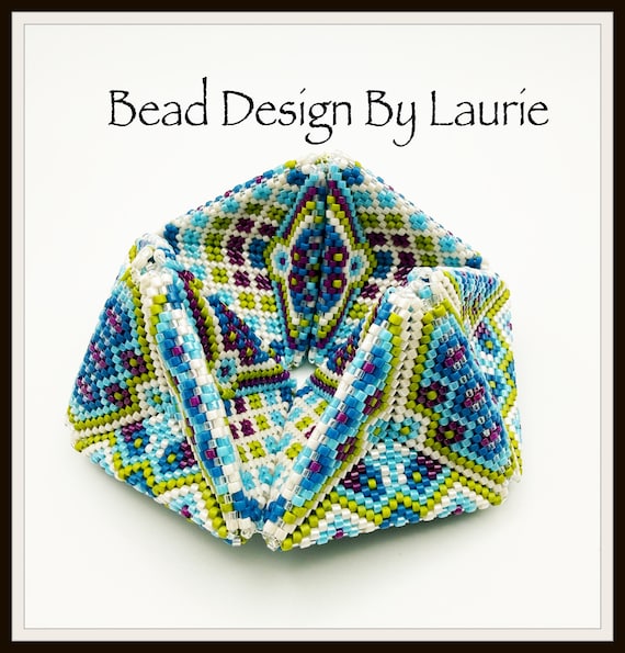 Let's Play Beaded Kaleidocycle Peyote Stitched Digital Pattern